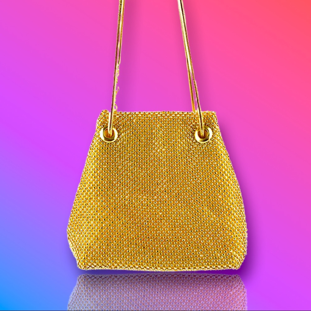Cute Gold Rhinestone Purse